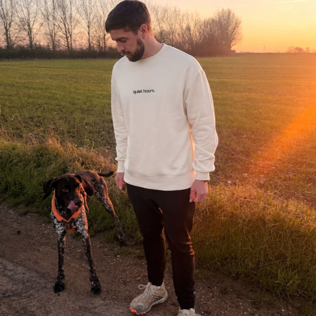 unisex core crew in ecru