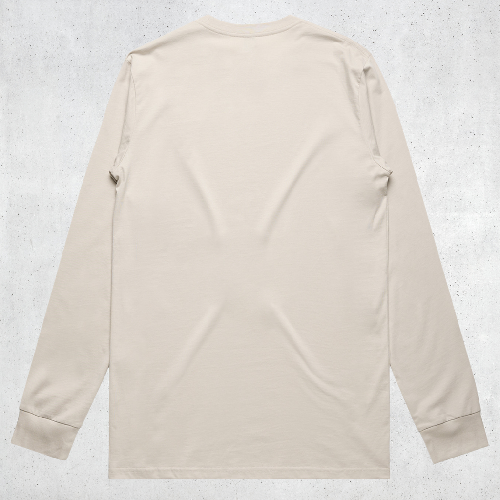 classic long sleeve t-shirt "where the work gets done" - bone