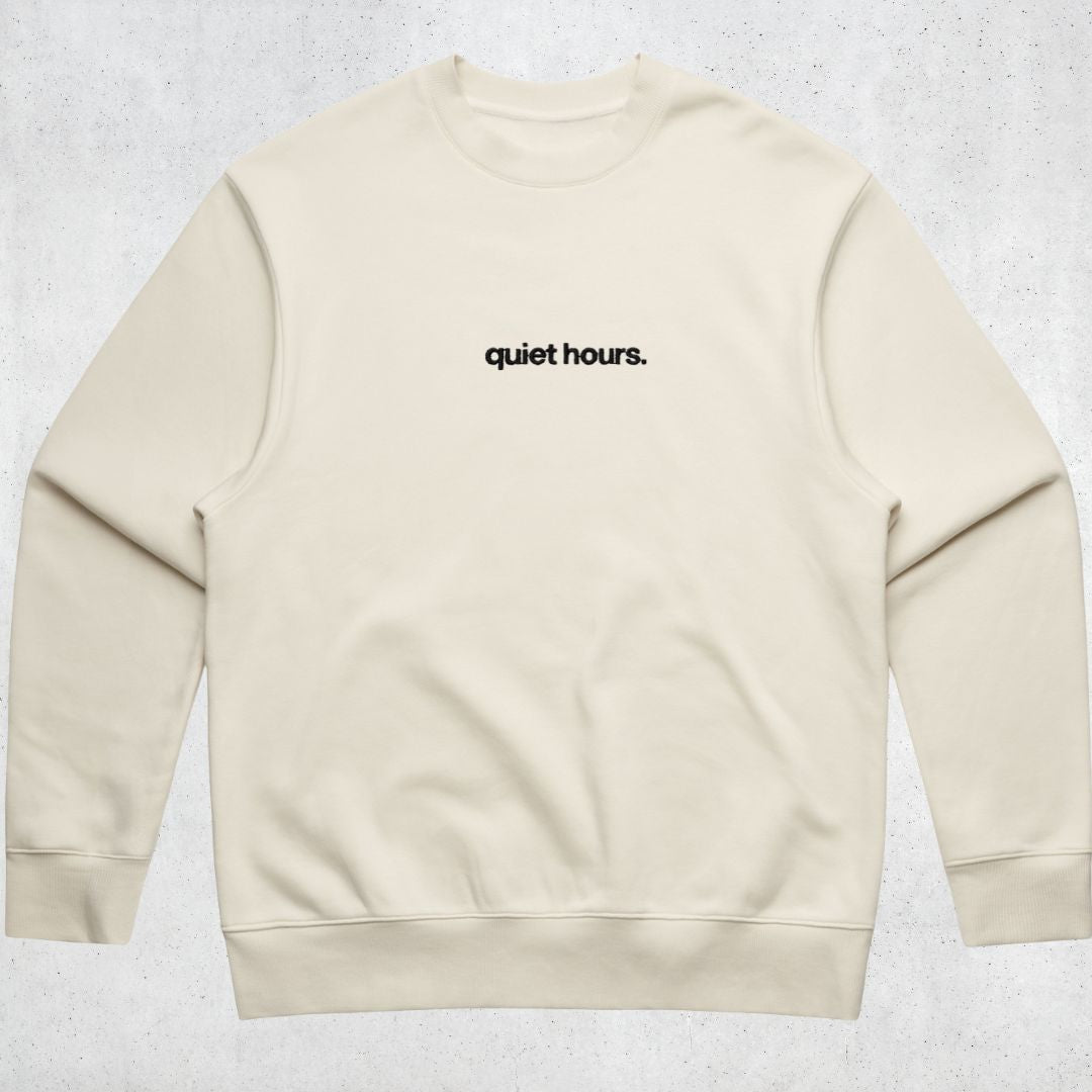 unisex core crew in ecru