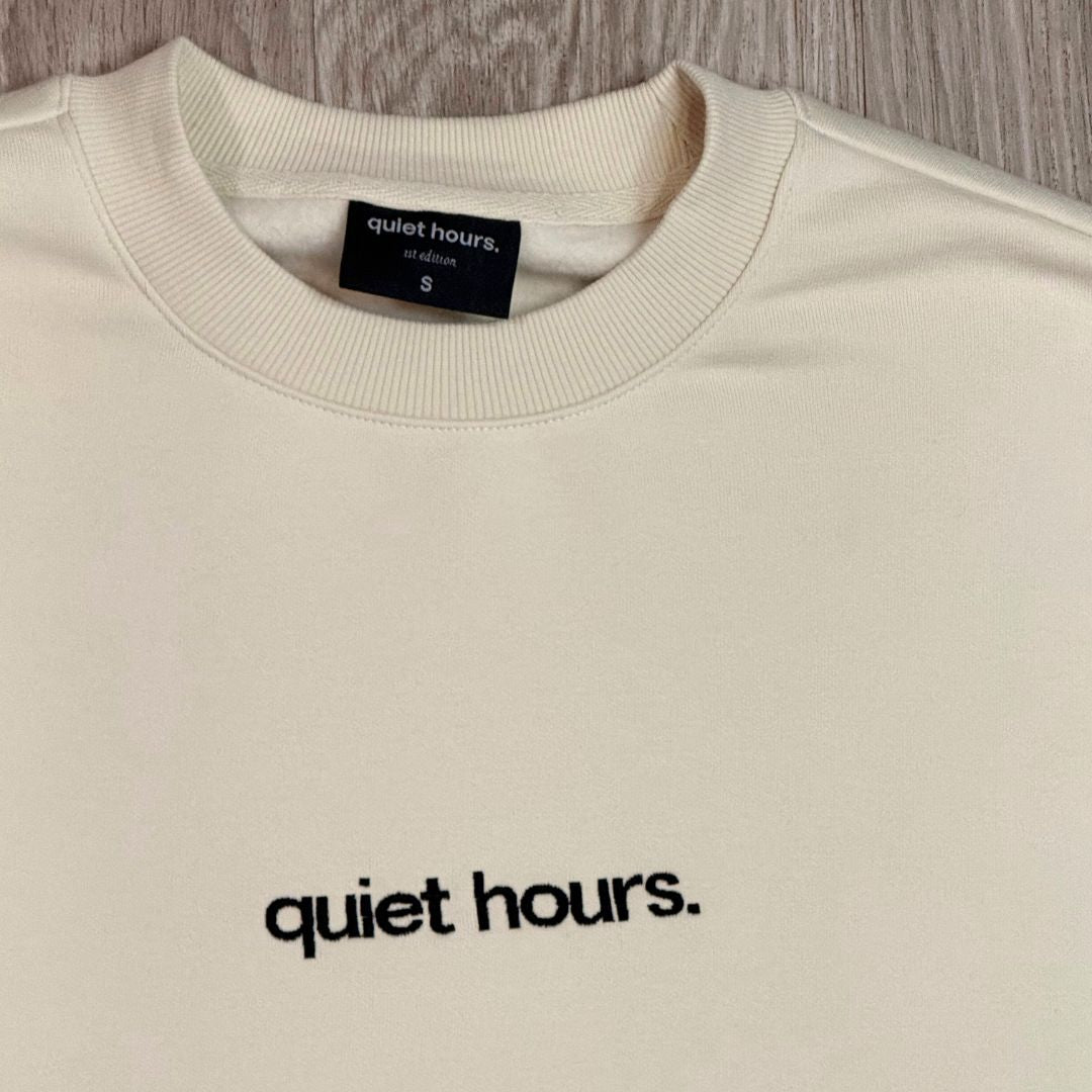 unisex core crew in ecru