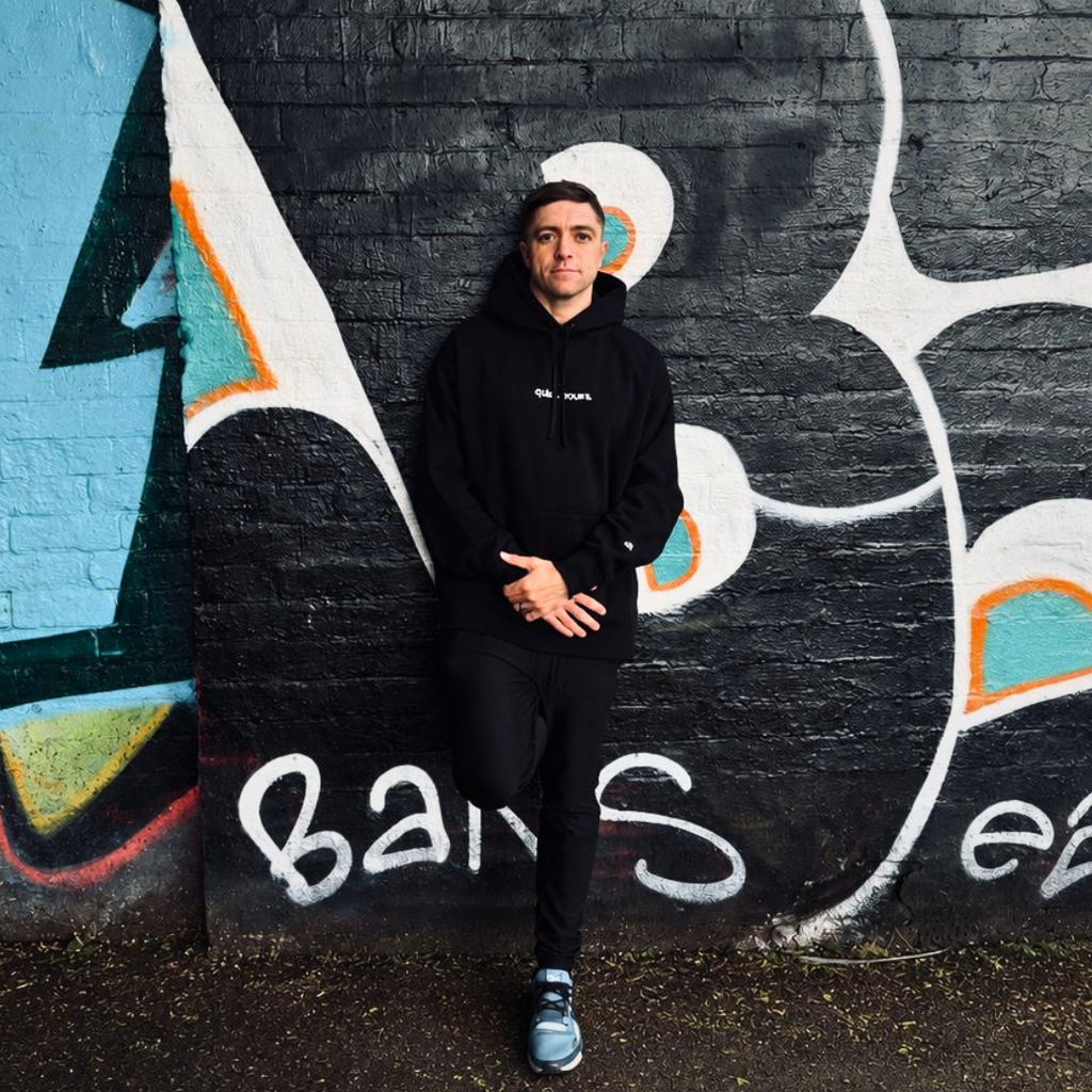 core hoodie with logo cuff - black (pre-order)